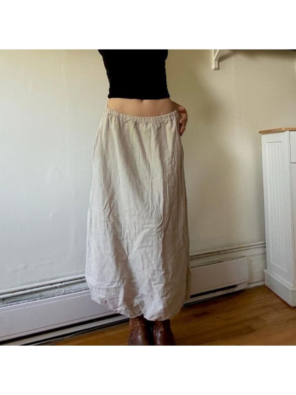 Vintage Linen Maxi Skirt — Spighe di Lino